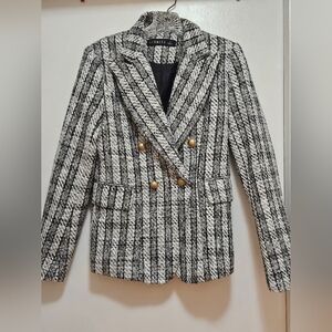 Lioness Black and White Striped Blazer Size Small